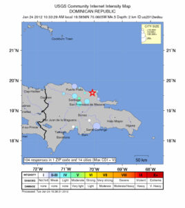 Earthquake Dominican Republic 24 01 2012