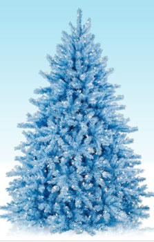 Soft Blue Christmas Tree